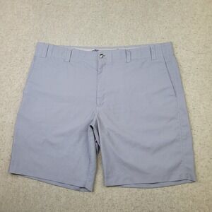 Callaway Golf Chino Shorts Mens 42 Gray Geometric 9" Inseam Performance Flex